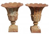 (2) FRENCH CAST IRON CAMPANA U