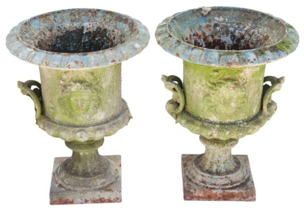 (2) FRENCH CAST IRON CAMPANA-FORM