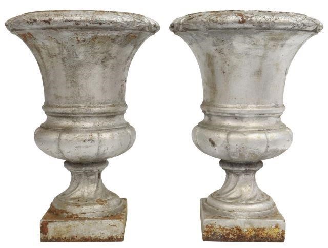 (2) FRENCH CAST IRON CAMPANA-FORM