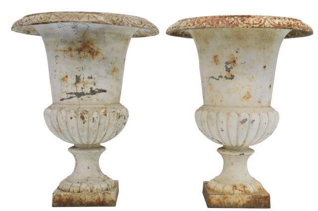 (2) FRENCH CAST IRON CAMPANA-FORM