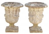 (2) FRENCH CAST STONE CAMPANA