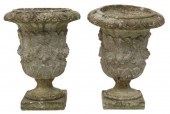 (2) FRENCH CAST STONE CAMPANA