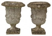 (2) FRENCH CAST STONE CAMPANA