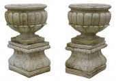 (2) FRENCH CAST STONE GARDEN U