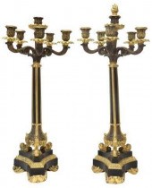 (2) FRENCH CHARLES X BRONZE PA