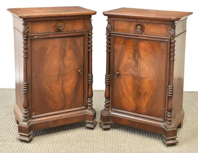 (2) FRENCH CHARLES X STYLE MAHOGANY