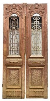 (2) FRENCH COLONIAL PINE ARCHI