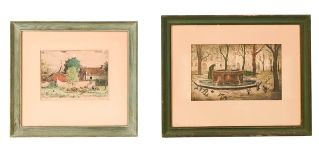 2 FRENCH COLOR ENGRAVINGS