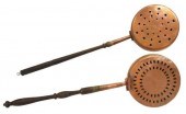 (2) FRENCH COPPER BED WARMERS(
