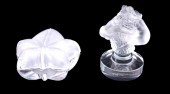 2 FRENCH CRYSTAL TABLE ORNAMEN