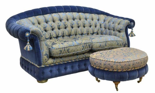 (2) FRENCH CUSTOM BUTTON-TUFTED