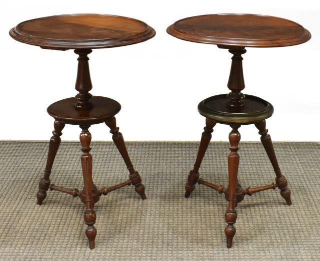 (2) FRENCH DISH-TOP TWO-TIER SIDE