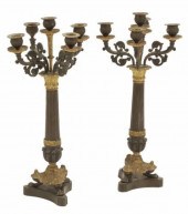 (2) FRENCH EMPIRE STYLE FIVE-L