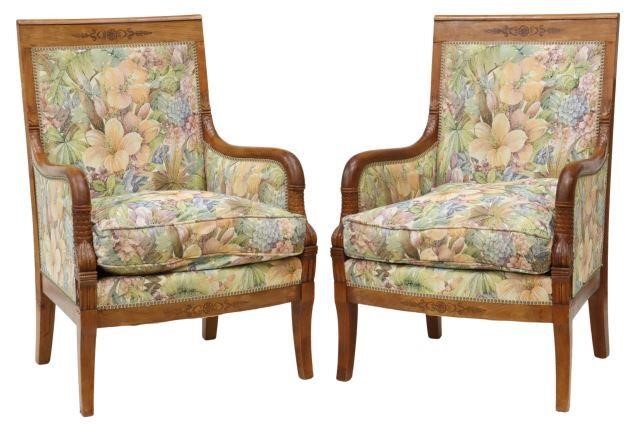 (2) FRENCH EMPIRE STYLE FRUITWOOD