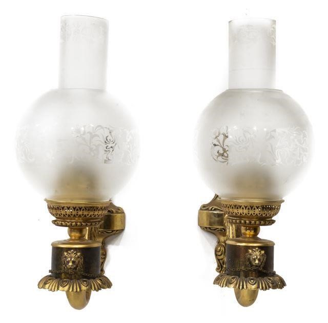 (2) FRENCH EMPIRE STYLE GILT
