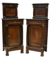 (2) FRENCH EMPIRE STYLE MAHOGA