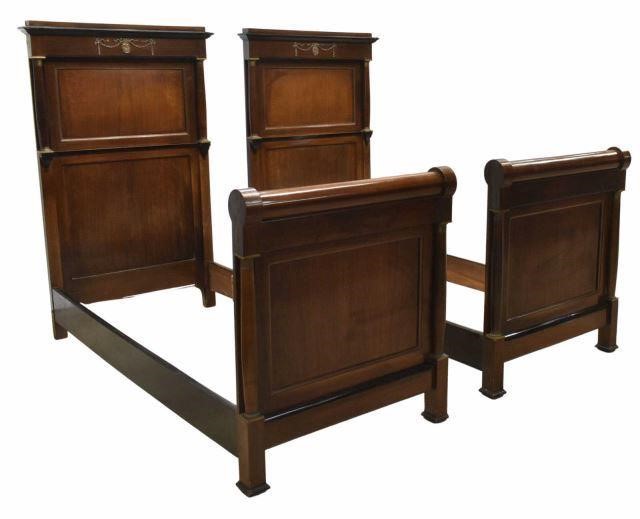(2) FRENCH EMPIRE STYLE MAHOGANY