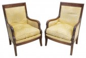 (2) FRENCH EMPIRE STYLE MAHOGA