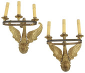 (2) FRENCH EMPIRE STYLE ORMOLU