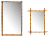 (2) FRENCH FAUX BAMBOO TURNED
