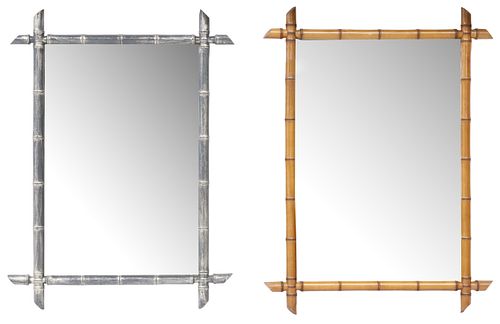 (2) FRENCH FAUX BAMBOO TURNED FRAME
