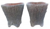 (2) FRENCH FAUX BOIS GARDEN PL