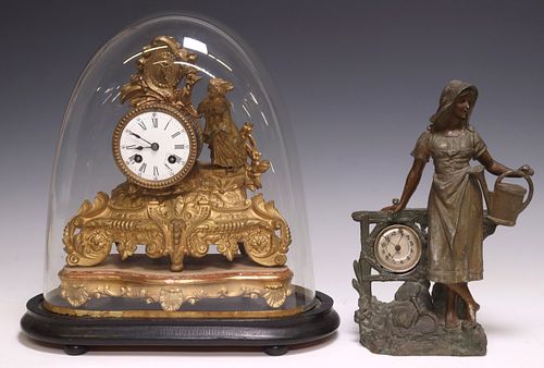 (2) FRENCH GILT METAL &AMP; SPELTER
