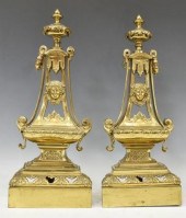 (2) FRENCH GILT METAL CHENETS
