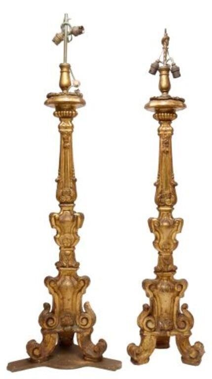 (2) FRENCH GILTWOOD STANDING