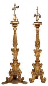 (2) FRENCH GILTWOOD STANDING C