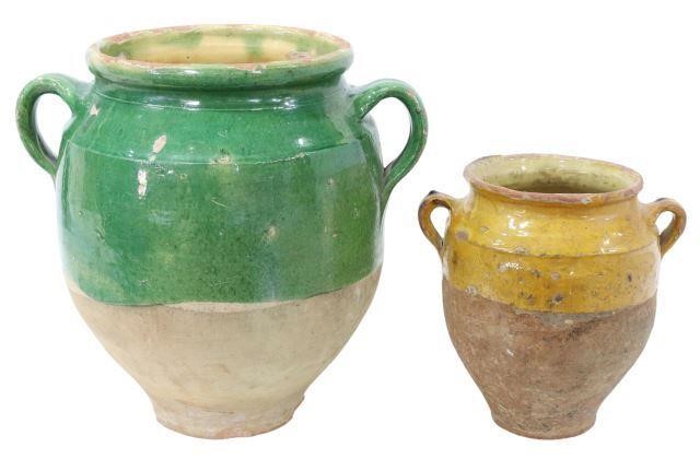 (2) FRENCH GLAZED EARTHENWARE