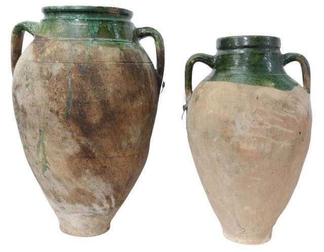 (2) FRENCH GLAZED EARTHENWARE
