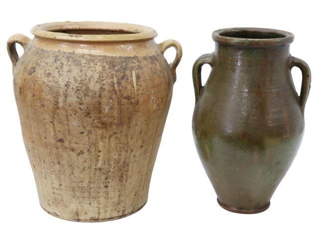 (2) FRENCH GLAZED EARTHENWARE