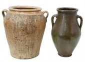 (2) FRENCH GLAZED EARTHENWARE