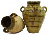 (2) FRENCH GLAZED EARTHENWARE