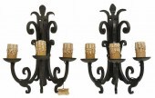 (2) FRENCH GOTHIC STYLE WROUGH