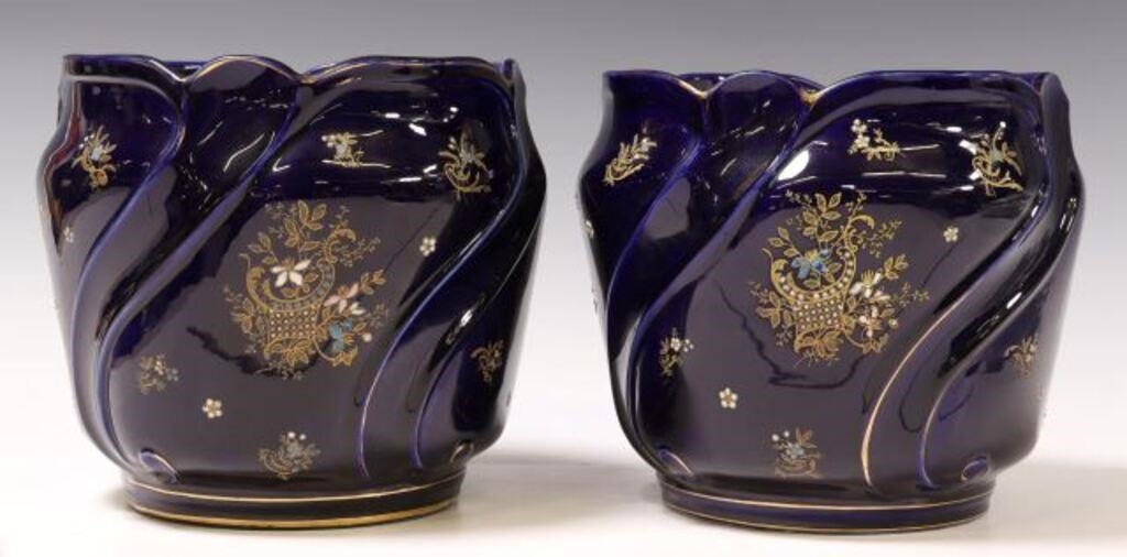 (2) FRENCH GUSTAVE DE BRUYN FAIENCE