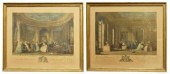 (2) FRENCH HAND-COLORED ENGRAV