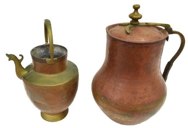 (2) FRENCH HAND-CRAFTED COPPER