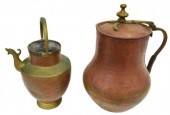 (2) FRENCH HAND-CRAFTED COPPER