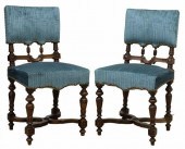 (2) FRENCH HENRI II STYLE WALN