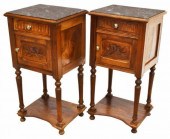 (2) FRENCH HENRI II STYLE MARB