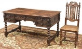 (2) FRENCH HENRI II STYLE CARV