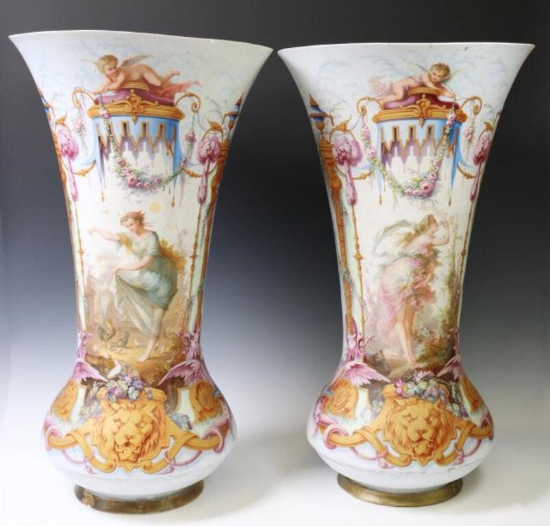 (2) FRENCH JEAN GILLE PORCELAIN