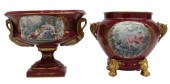 (2) FRENCH LIMOGES HAND-PAINTE