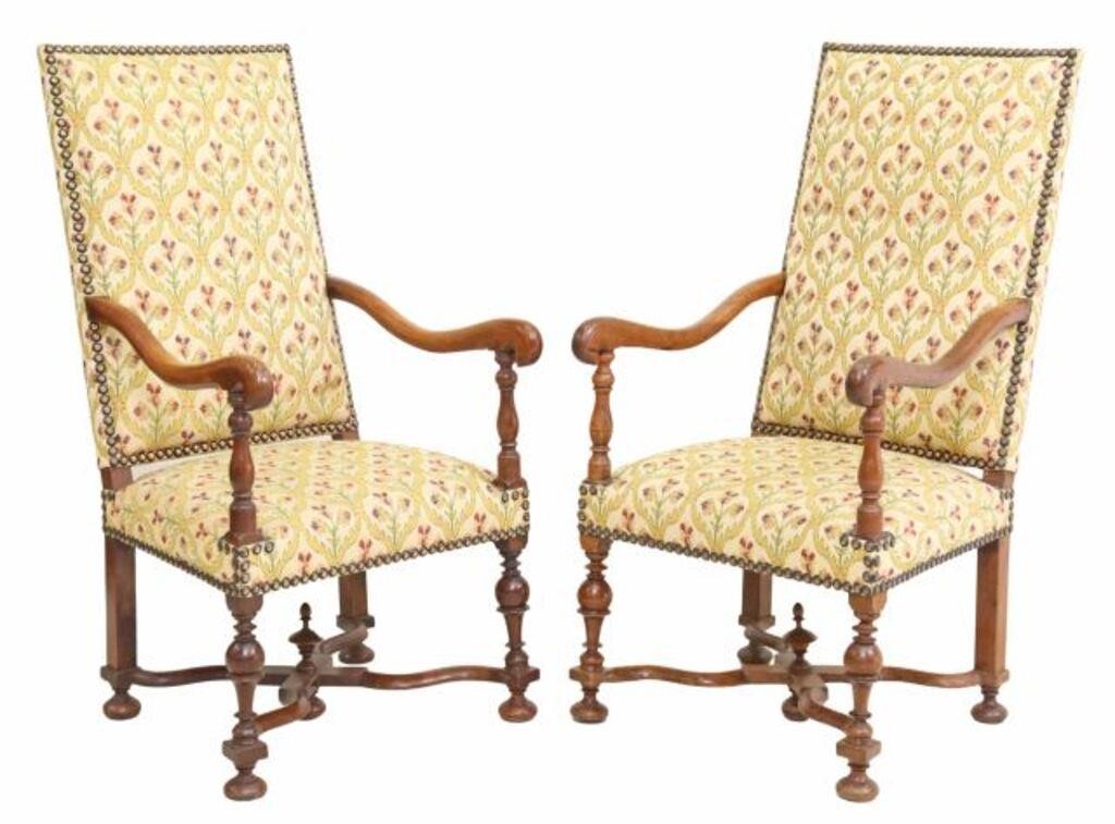 (2) FRENCH LOUIS XIII STYLE