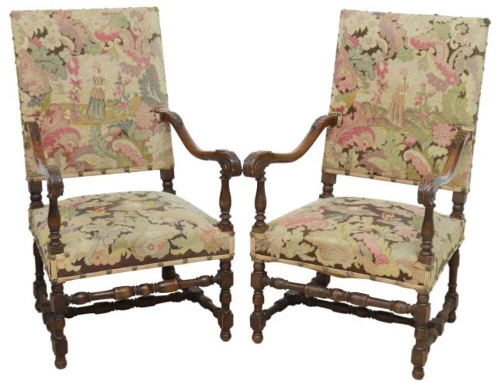 (2) FRENCH LOUIS XIII STYLE