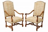 (2) FRENCH LOUIS XIV STYLE OAK
