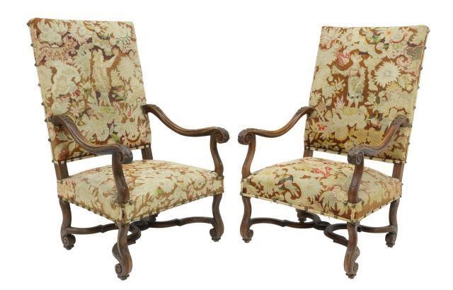 (2) FRENCH LOUIS XIV STYLE TAPESTRY
