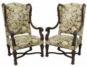 (2) FRENCH LOUIS XIV STYLE OAK